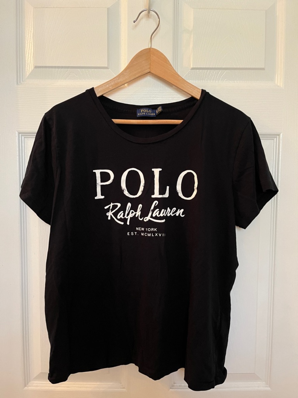 Polo by Ralph Lauren Black Crewneck Logo Short Sleeve Tee
